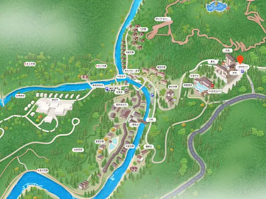 邱县结合景区手绘地图智慧导览和720全景技术，可以让景区更加“动”起来，为游客提供更加身临其境的导览体验。